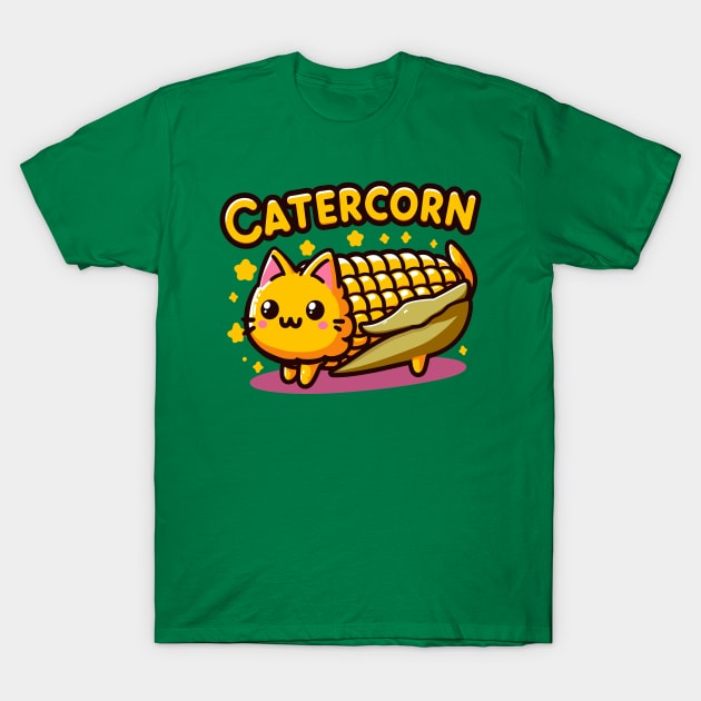 Kawaii Catercorn Cute Cat And Corncob Fusion Character T-Shirt by SubtleSplit